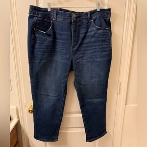 Terra & Sky women 's Relaxed Fit Jeans in Deep Blue